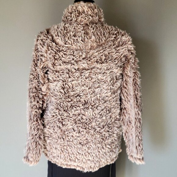 Dylan Los Angeles Oversized Frosty Tipped 1/4 Zip Pullover Sherpa- S - Picture 3 of 5